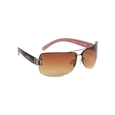 Brown 'stargaze' frameless sunglasses